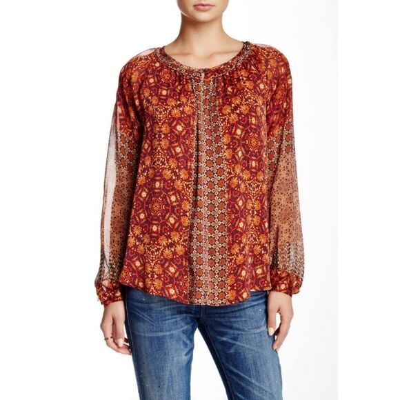 GYPSY 05 Silk Blend Boho Blouse S - Picture 1 of 10